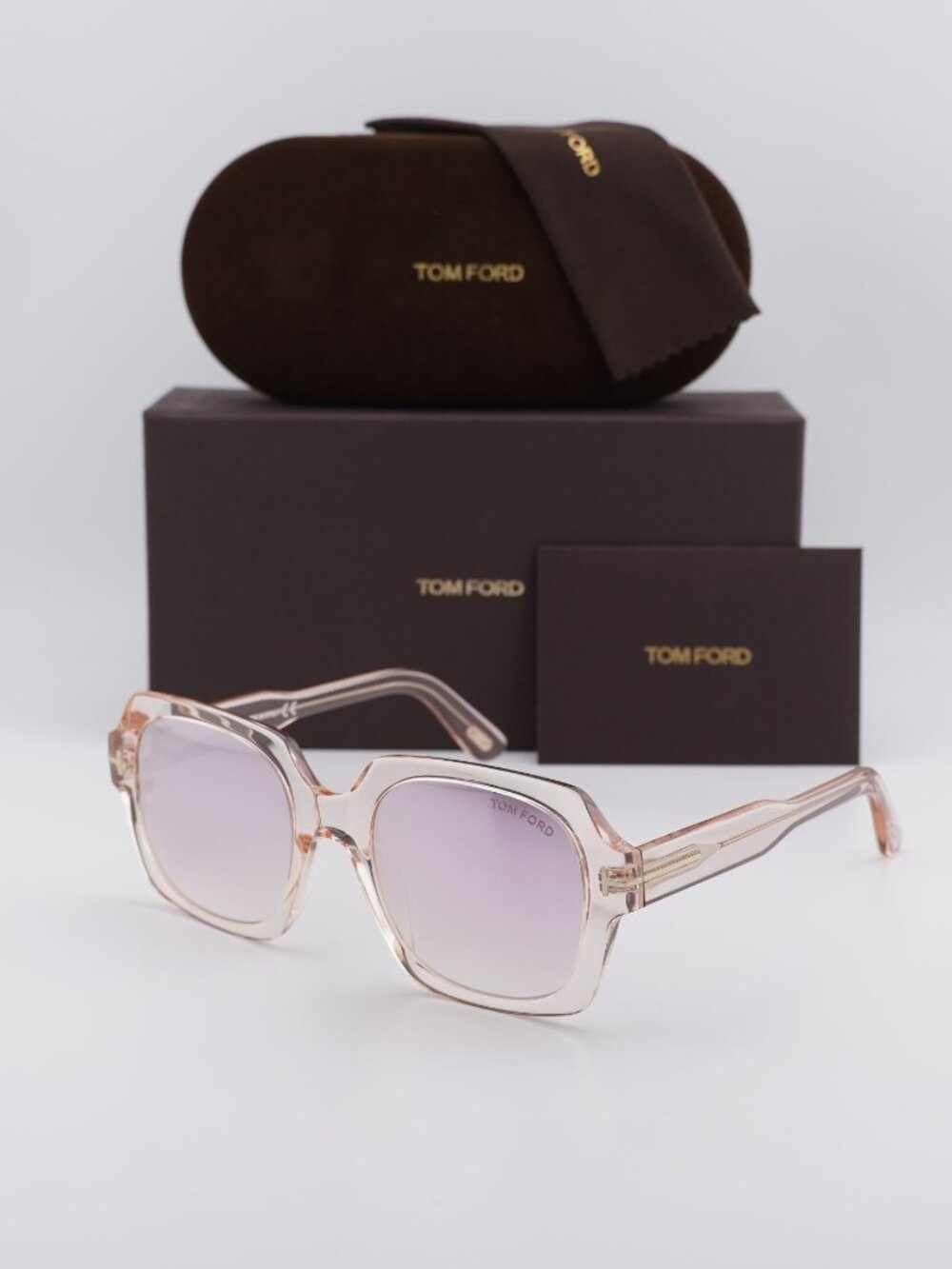 Tom Ford Autumn FT0660 72Z Square Sunglasses - Shiny Pink\Mirror Purple Gradient